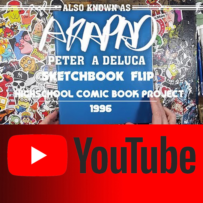 High School Comic Book Project Sketchbook Flip '96 - AKAPAD Peter A DeLuca