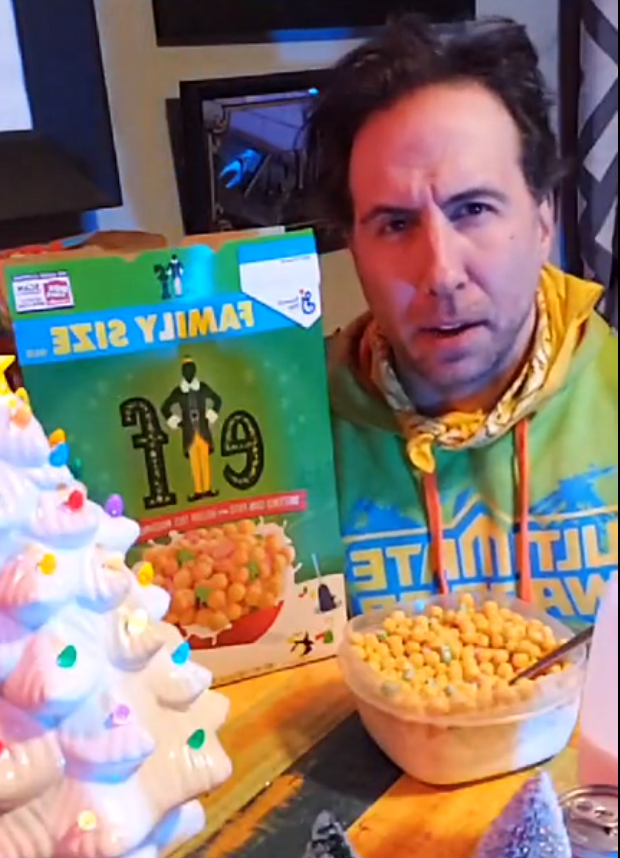 ELF Cereal and Little Debbie Christmas Tree Brownies