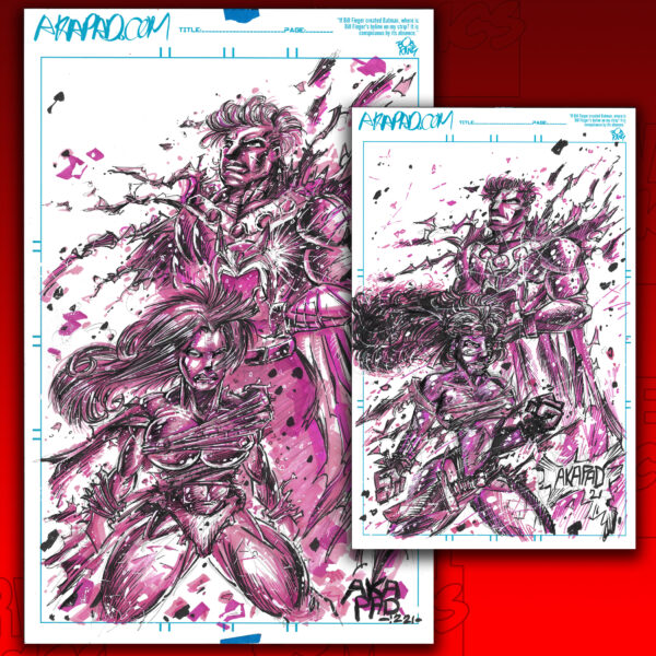 Pink Magneto and Rogue with Rejection Piece